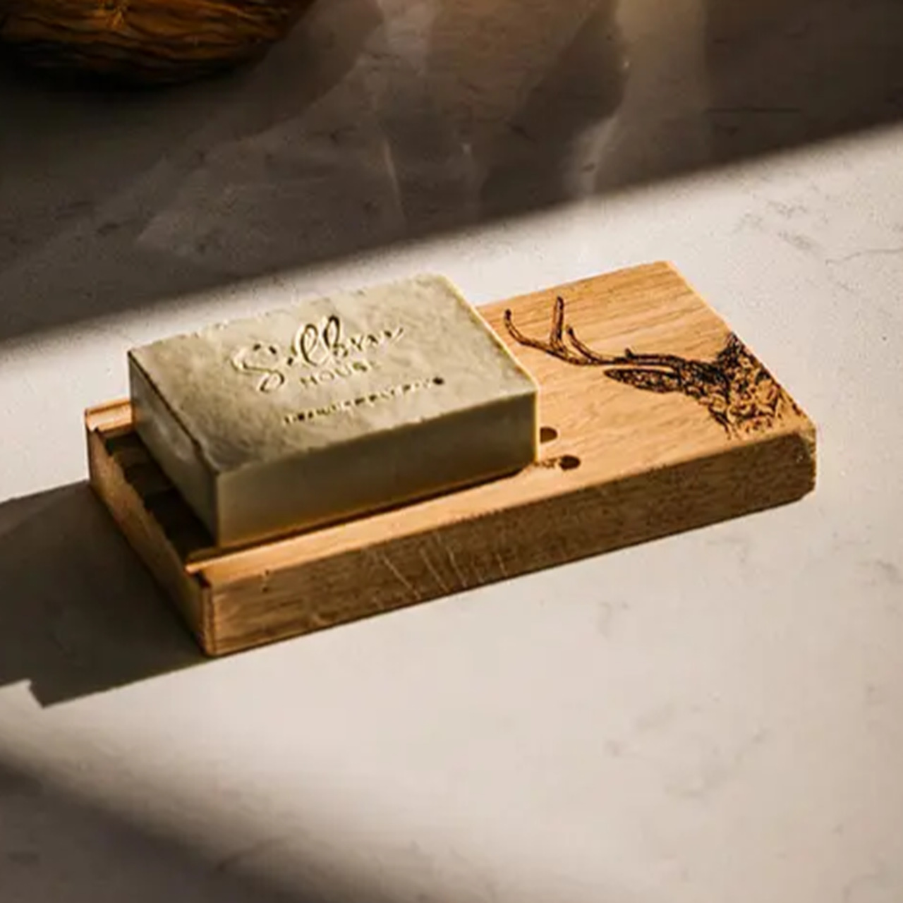 Seifenschale aus Schottland | Motiv Hirsch | von Selbrae House - Schottland