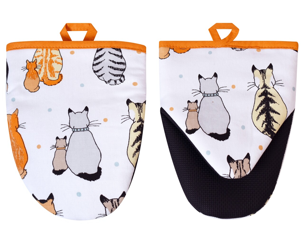 Ulster Weavers Topfhandschuhe (Micro Mitts - Mikrowellenhandschuhe) "Cats in Waiting" | Motiv Wartende Katzen | im 2er-Set