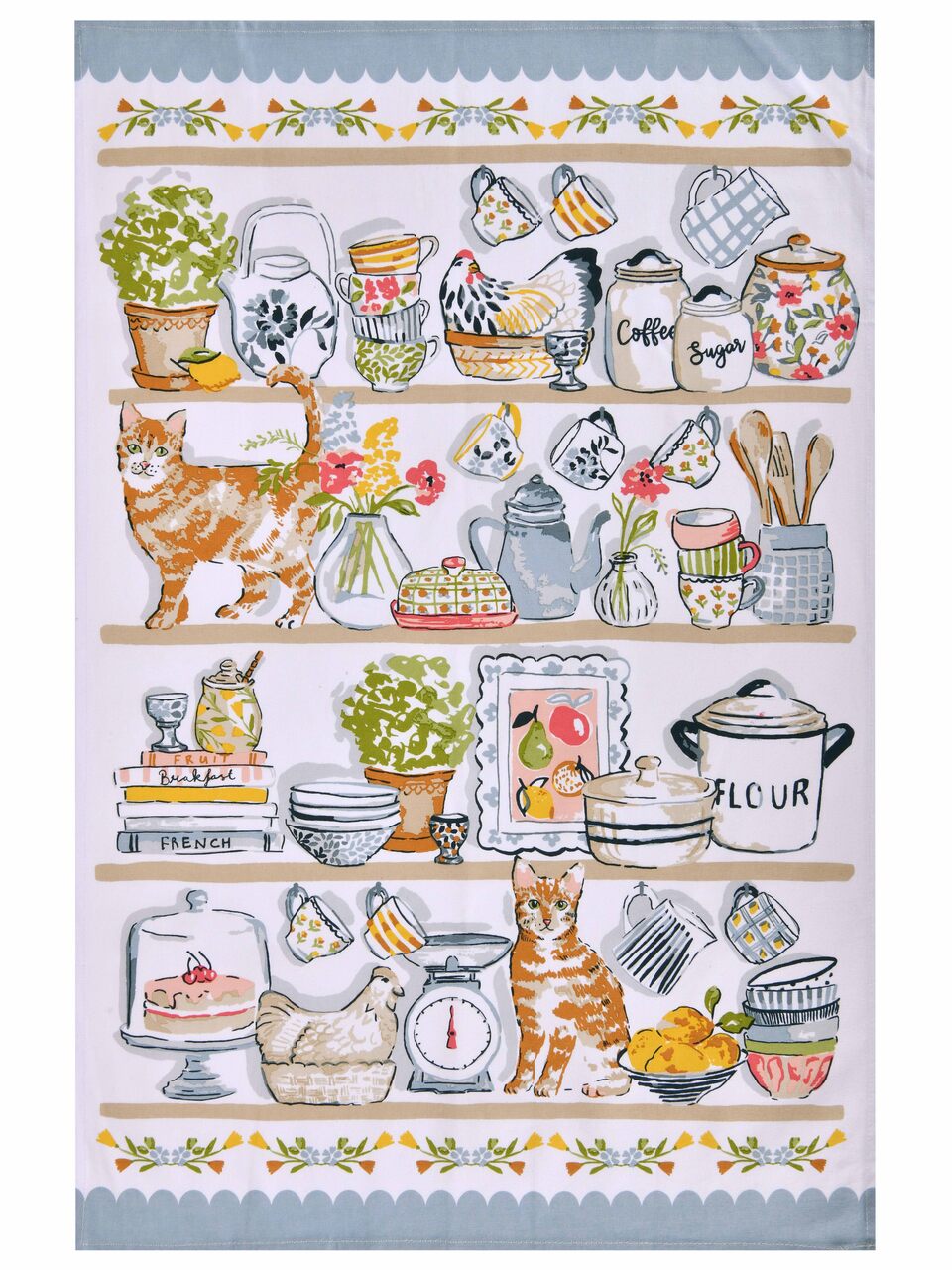 Baumwoll-Geschirrtuch Pantry Cats