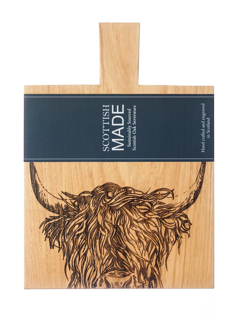 Schneide- & Servierbrett, Motiv Highland Cow | Scottisch Made
