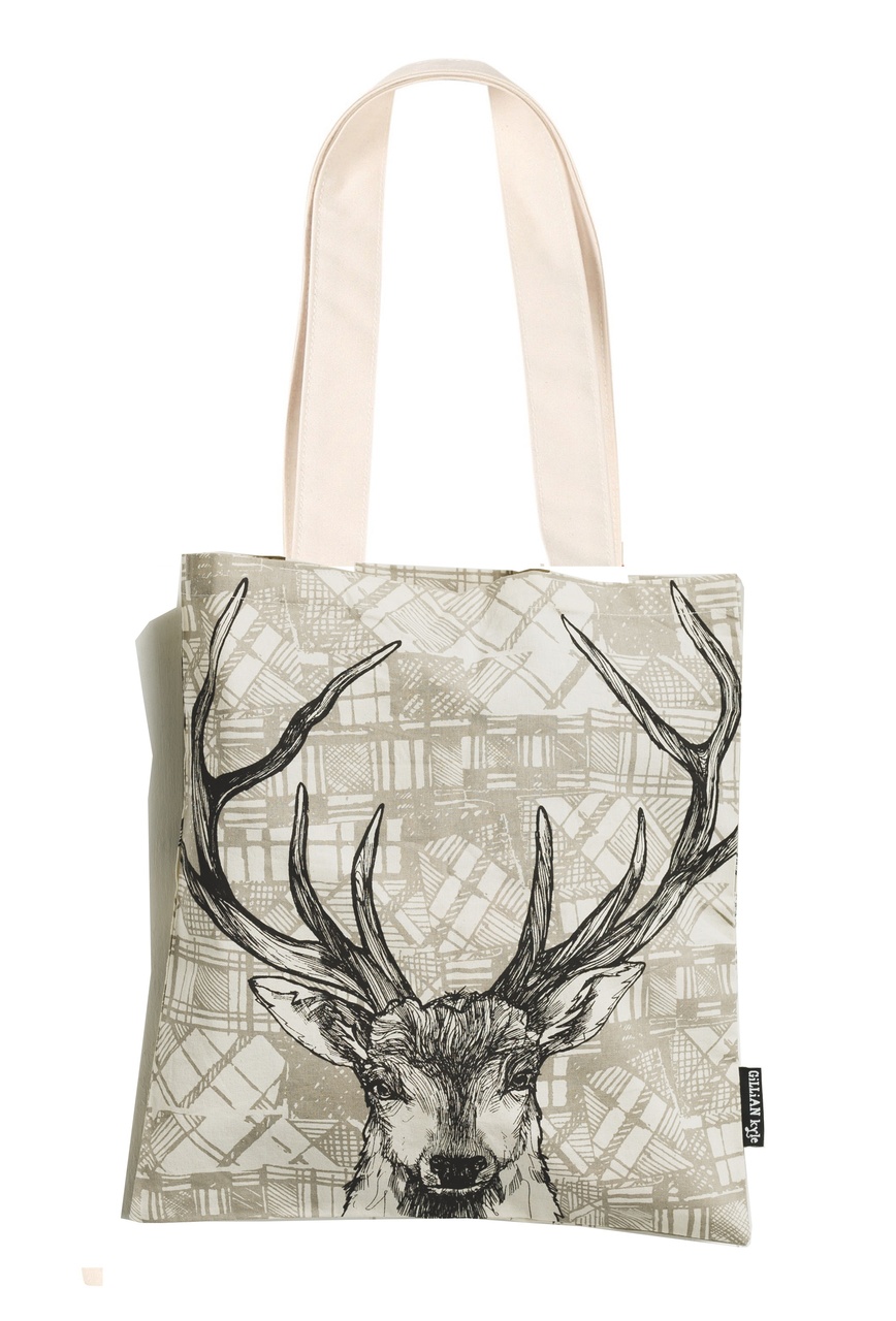 Tartan Animals von Gillian Kyle, Stofftasche