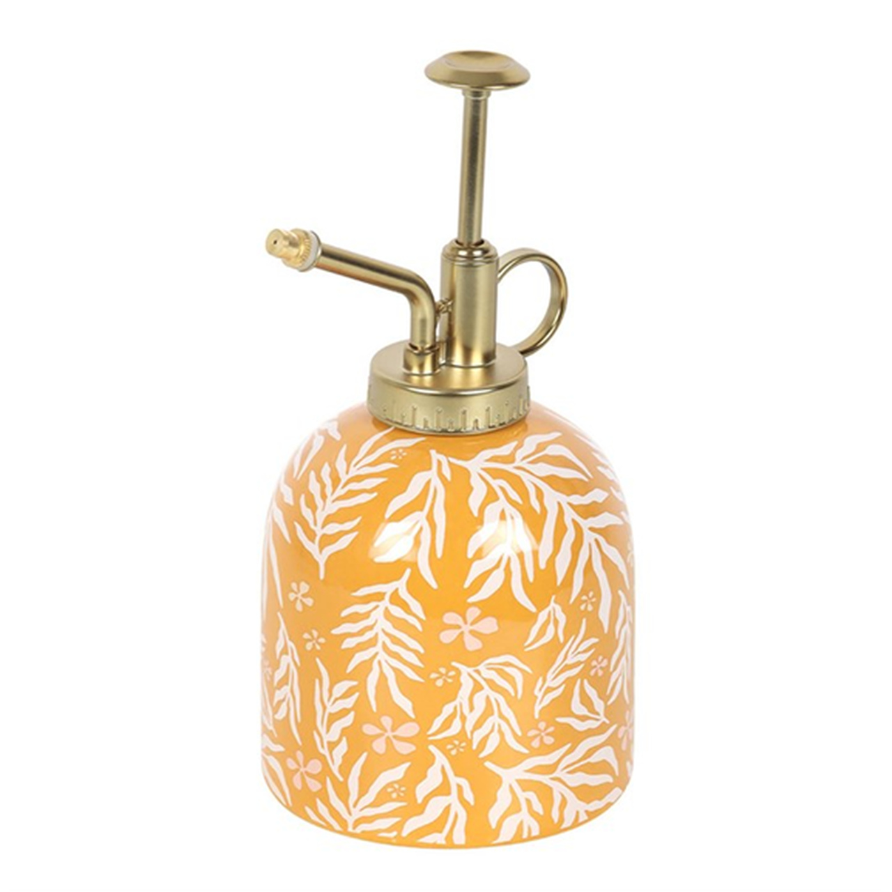 Gelber Boho-Blumensprüher aus Keramit mit 400 ml Fassungsvermögen | für Zimmerpflanzen