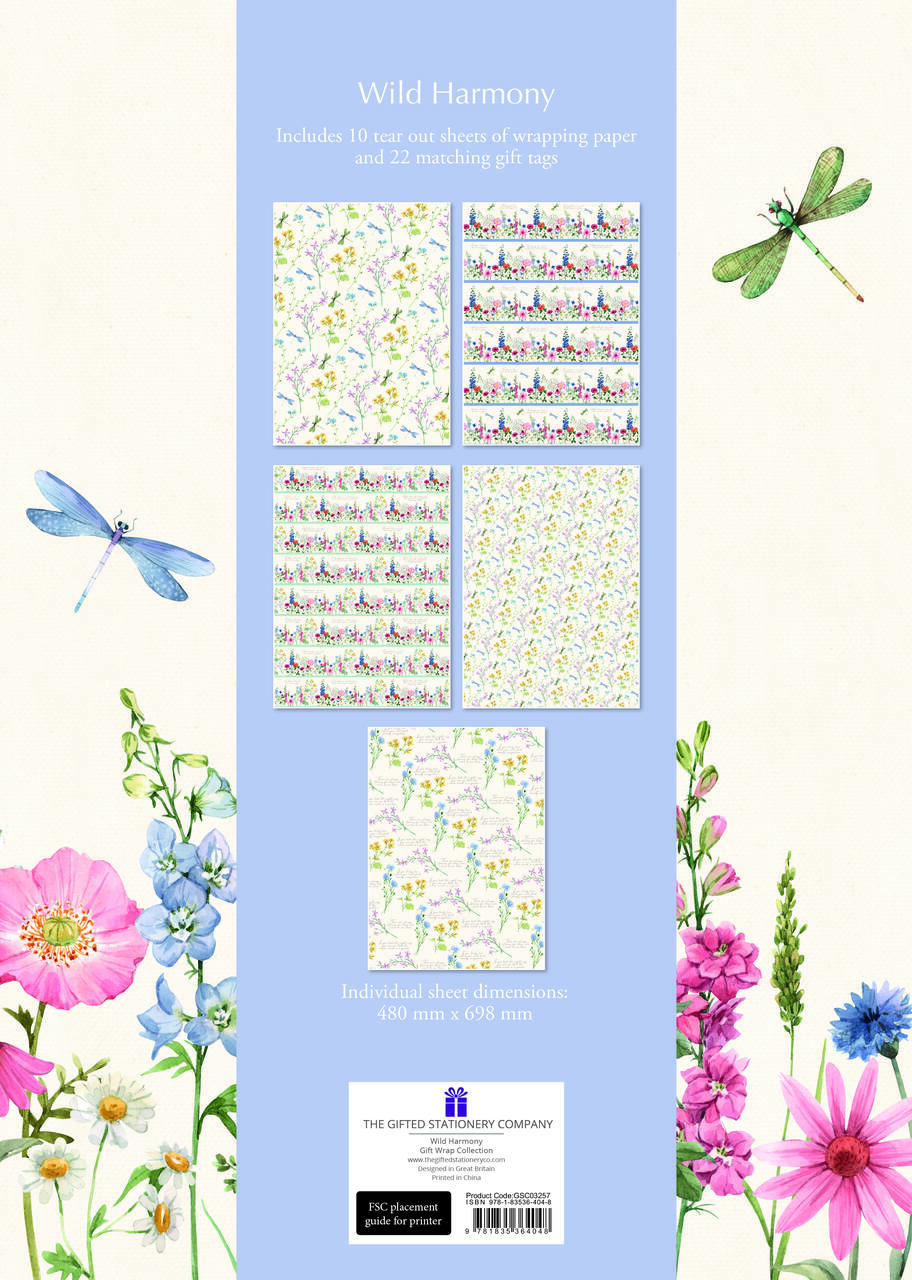 10 Bögen - 5 Designs innerhalb der Kollektion Wilde Harmonie