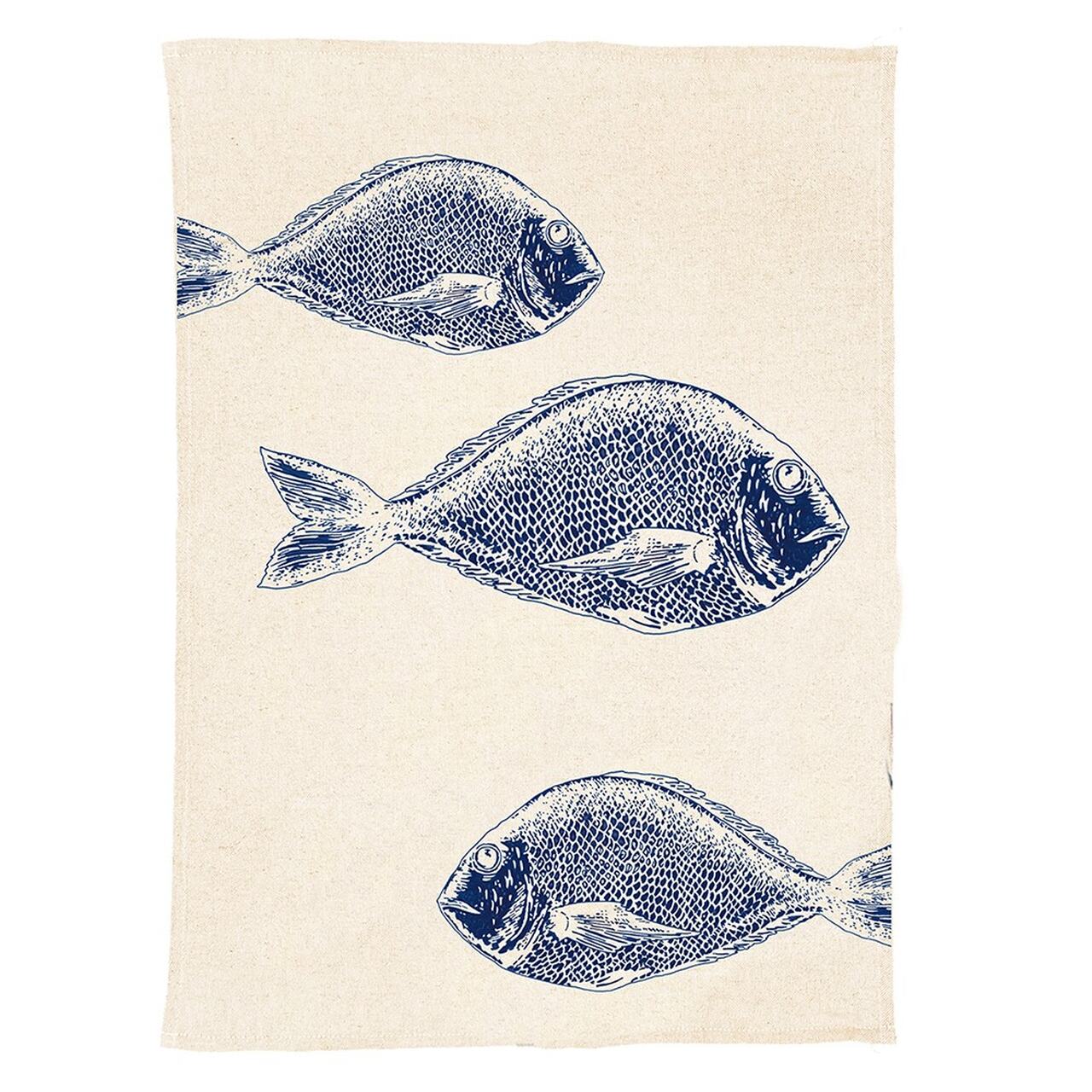 Geschirrtuch Fische | Leinen 50/50