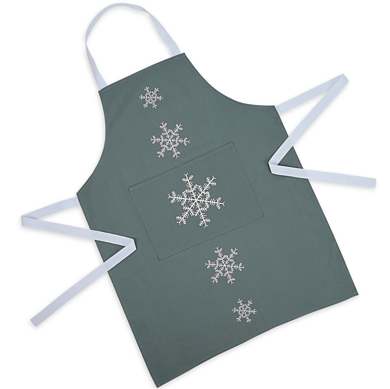 Baumwoll-Winterschürze | Motiv Schneeflocke