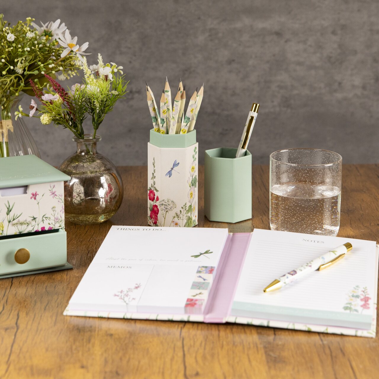 Papeterie aus England | Haftnotizen-Mappe Wilde Harmonie