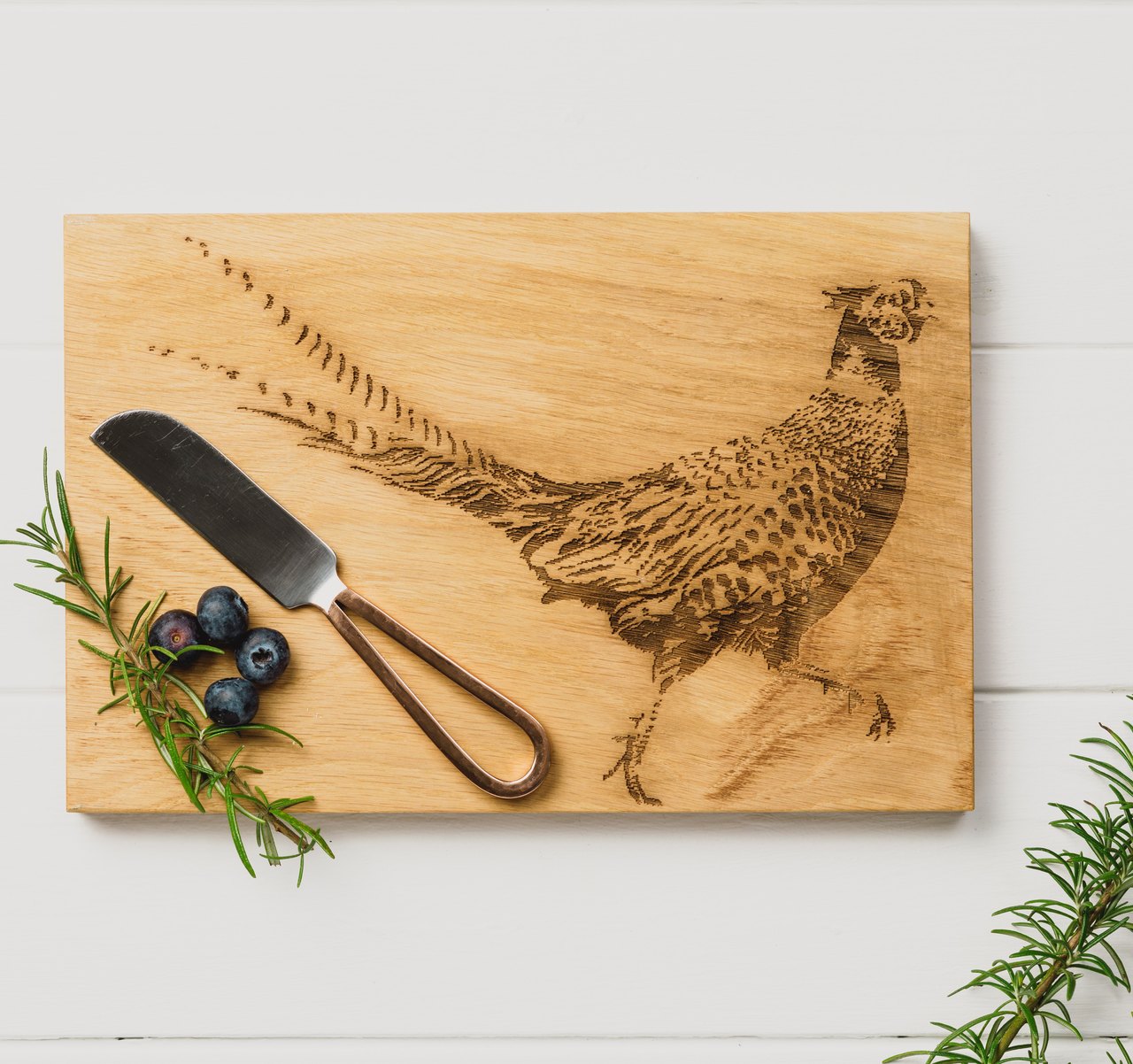 Käsebrett & Käsemesser | Motiv Fasan