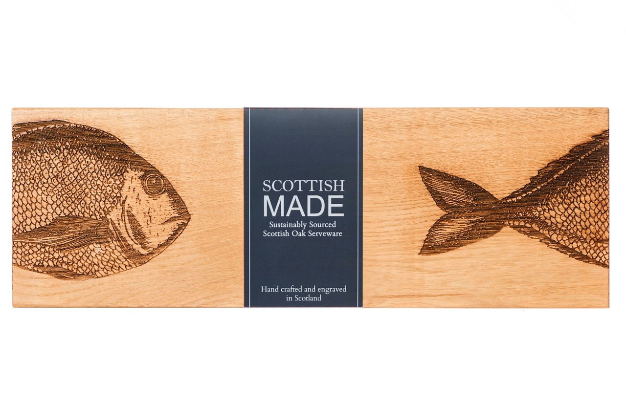 Servierbrett, Motiv Fische | Scottish Made für Selbrae House