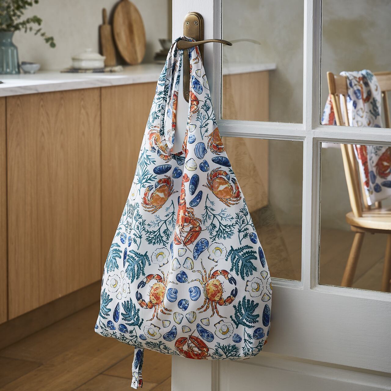 Einkaufsbeutel für die Tasche | Design Meeresfrüchte