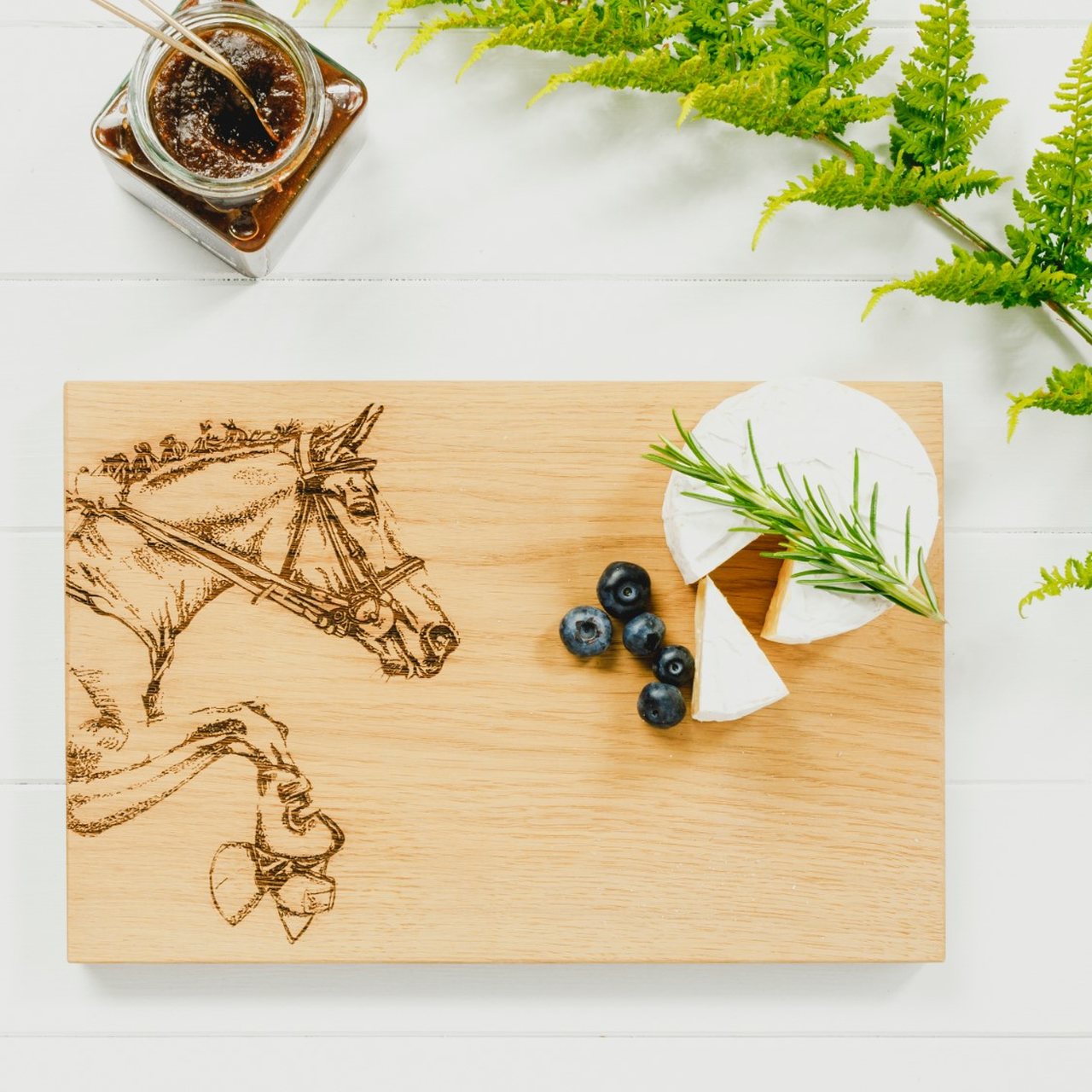 Pferd | Servierbrett aus Eiche