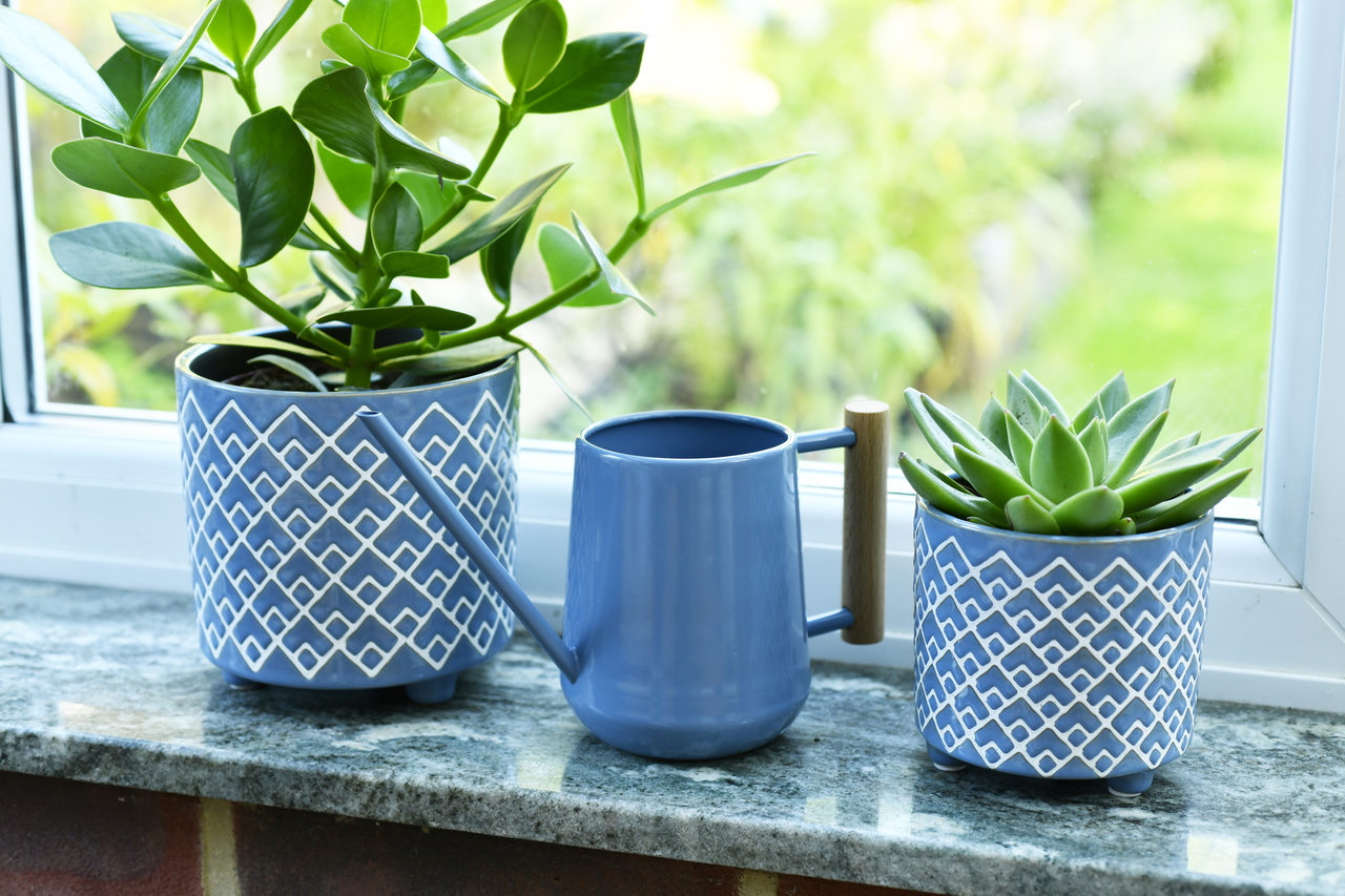 Indoor-Übertöpfe BILBAO BLAU | Zimmergießkanne Blau | von Burgon & Ball