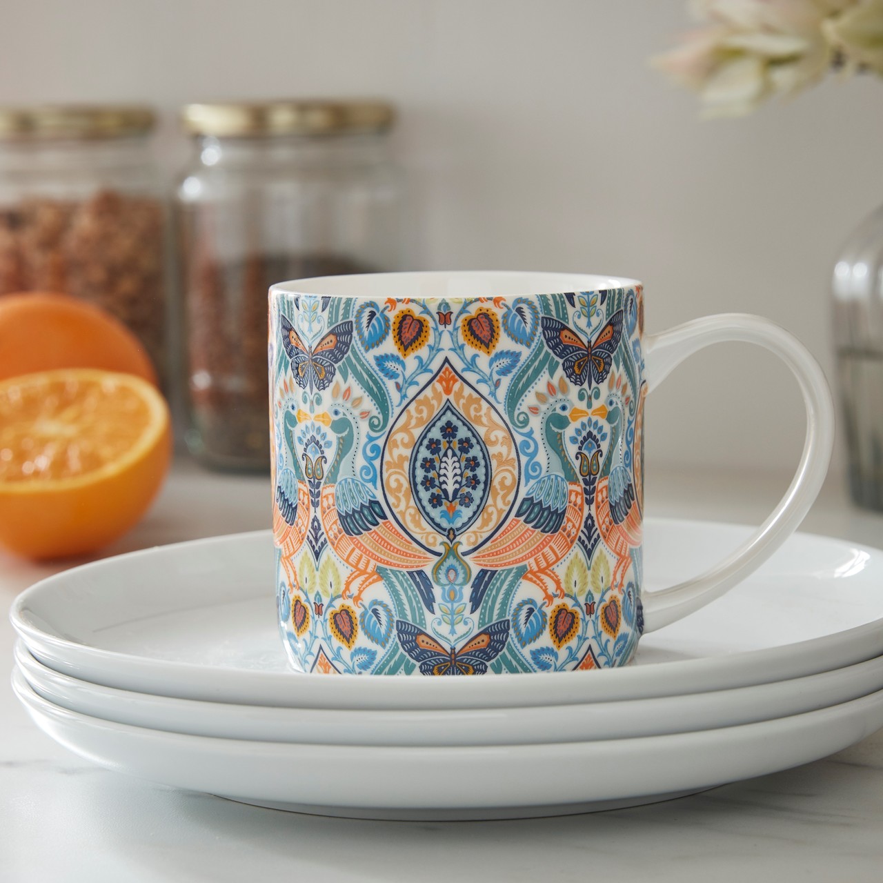 Bone China Porzellan Tasse, Cotswold