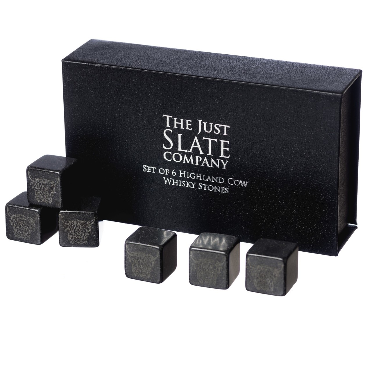 6er-Set Whisky Steine incl. Samt-Säckchen in einer edlen Präsentbox