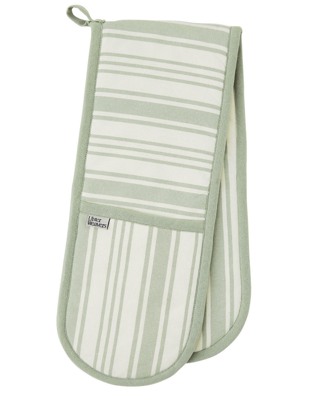 Salbeigrüne Streifen - Sage Stripe | Backofenhandschuh von Ulster Weavers