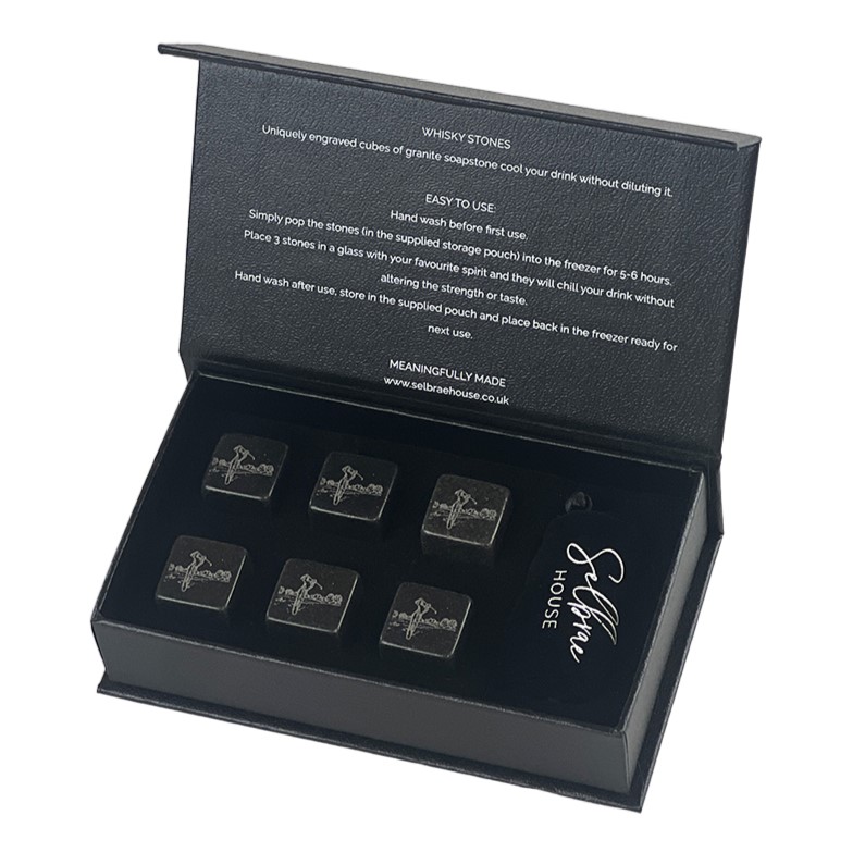 Whisky Stones GOLF |  6er-Set | incl. Samt-Säckchen