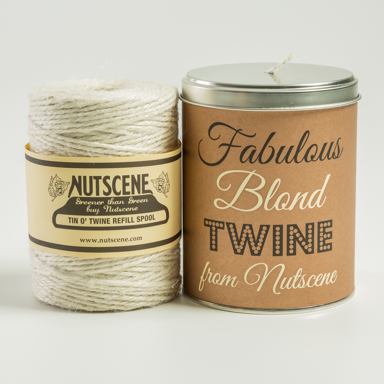 Retro Tin O' Twine | Weiße Juteschnur in der Dose