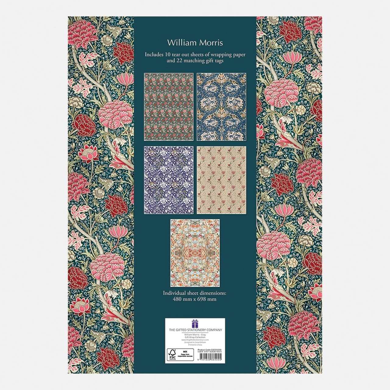 10 Bögen - 5 Designs innerhalb der Kollektion William Morris