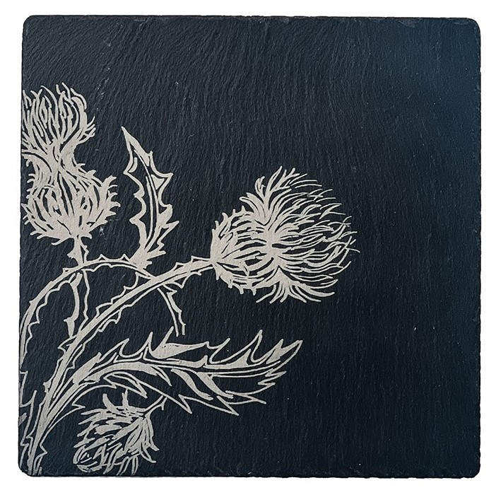 Schiefer-Topfuntersetzer | Design Distel | von Selbrae House